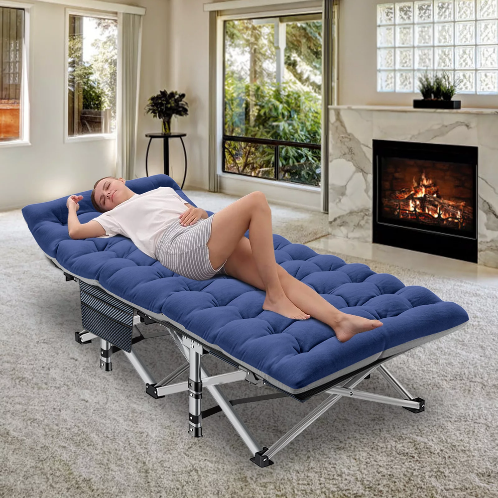 Oversized Adults Folding Sleeping Cot Guest Bed Heavy Duty Portable Cots Camping