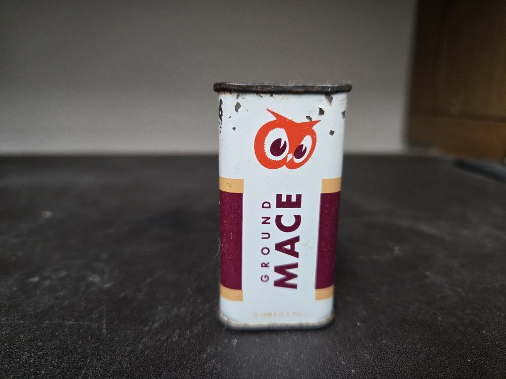 Red Owl Vintage Ground Mace Container