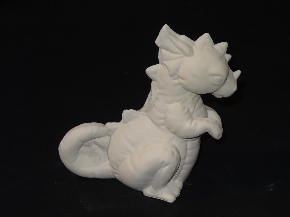 8" Ready to Paint Plaster Dragon Figurine