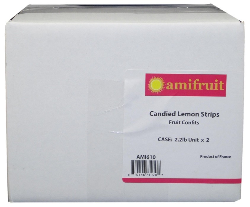 Amifruit Candied Lemon Strips - 4.4 Lbs