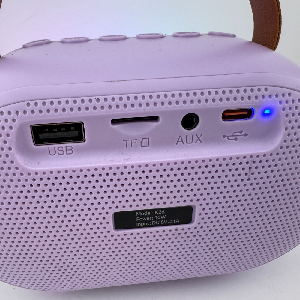 Portable Mini Karaoke Machine w/ Wireless Microphone Bluetooth Speaker