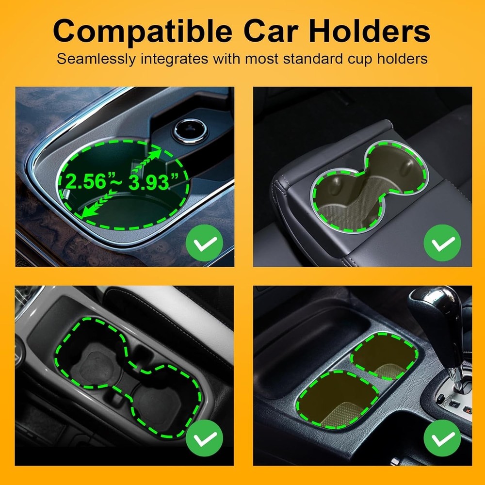 Cup Holder Expander Adjustable Holder & Base, Auto-Fit Hold, One Button Open,...