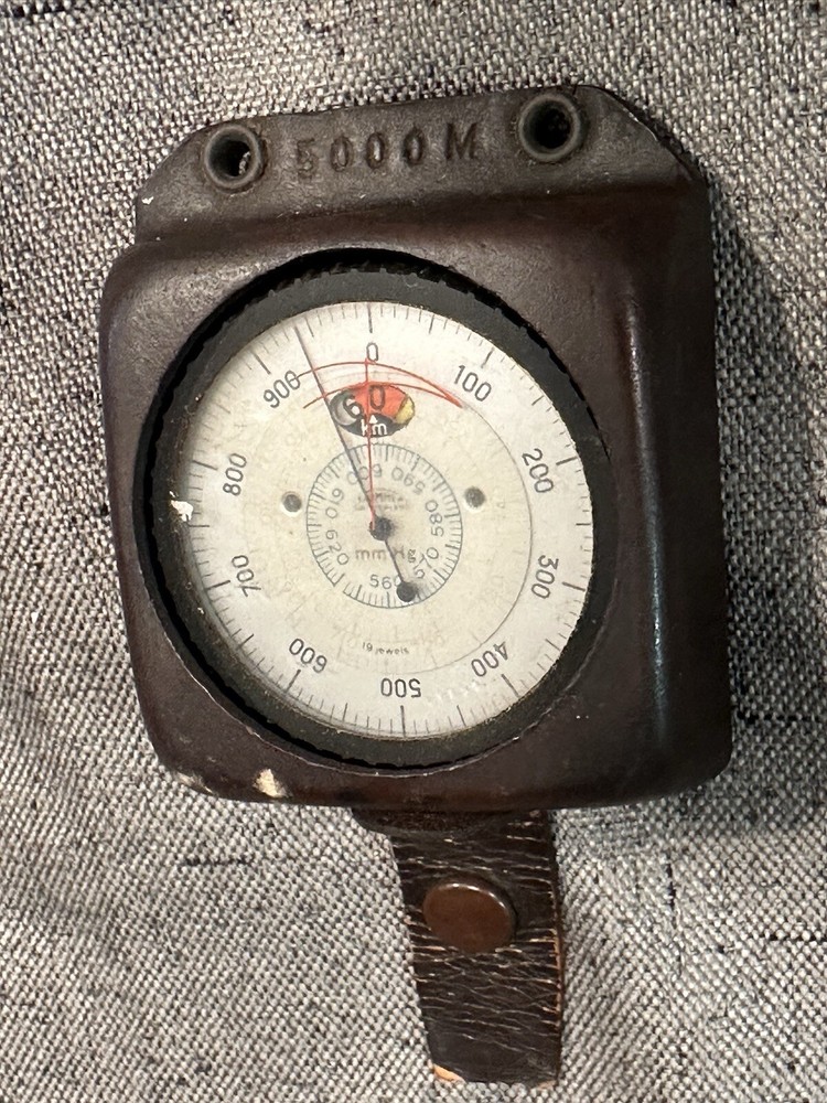 Vintage Thommen Switzerland Altimeter Barometer Untested