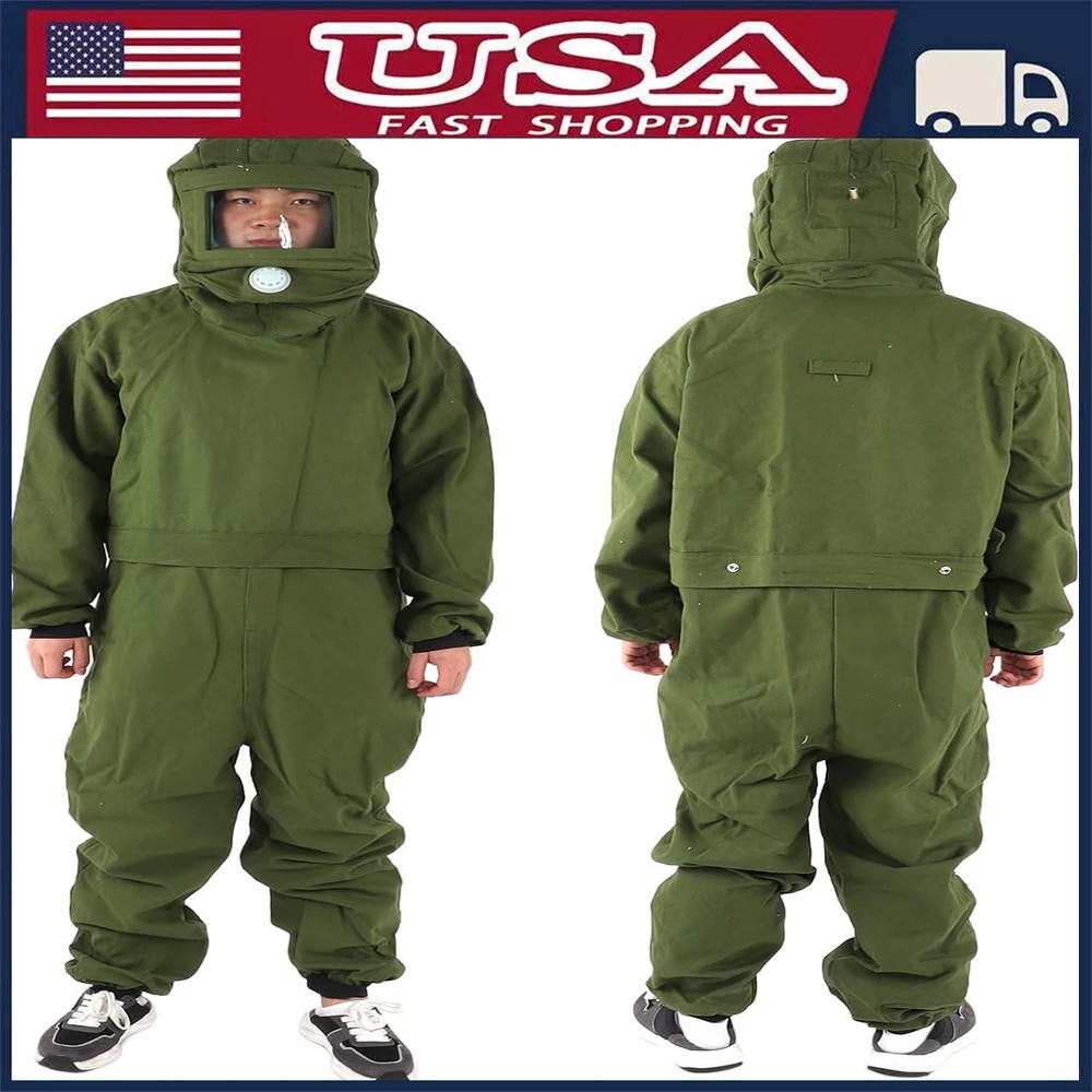 Sand Blasting Suit Protective Hood Splash Work Protection Protective Mask US