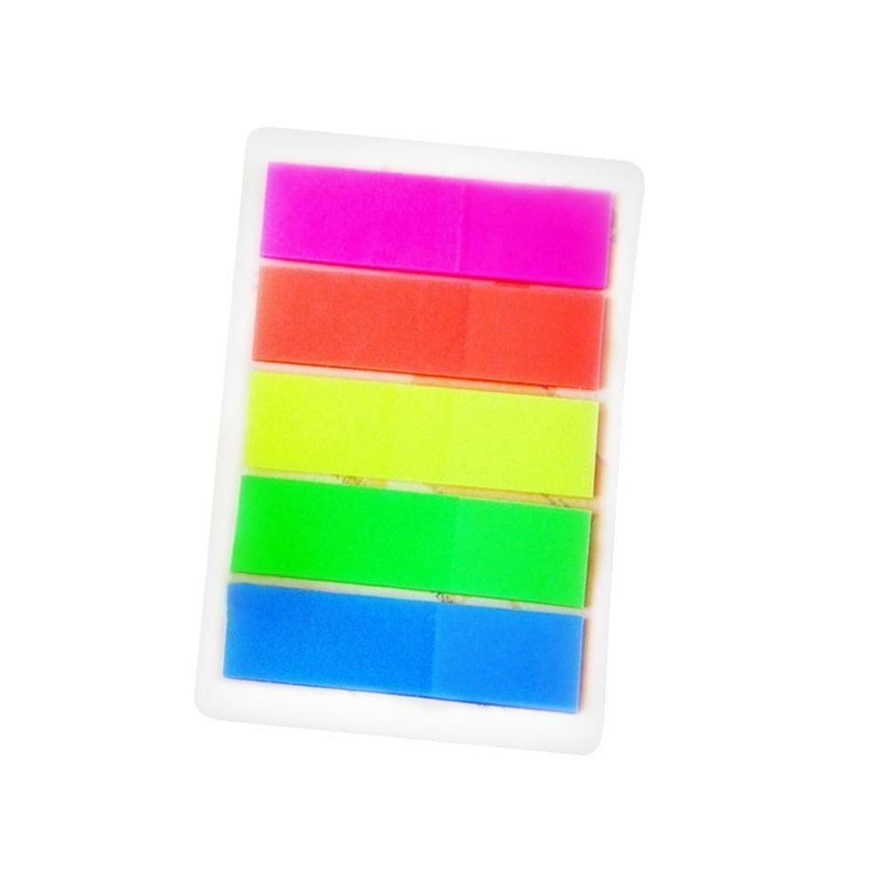 100Pcs Fluorescence Sticky Notes Memo Flags Bookmark Sticker NEW@