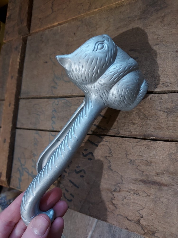 Nut Cracker Squirrel Quirky Cast Aluminum