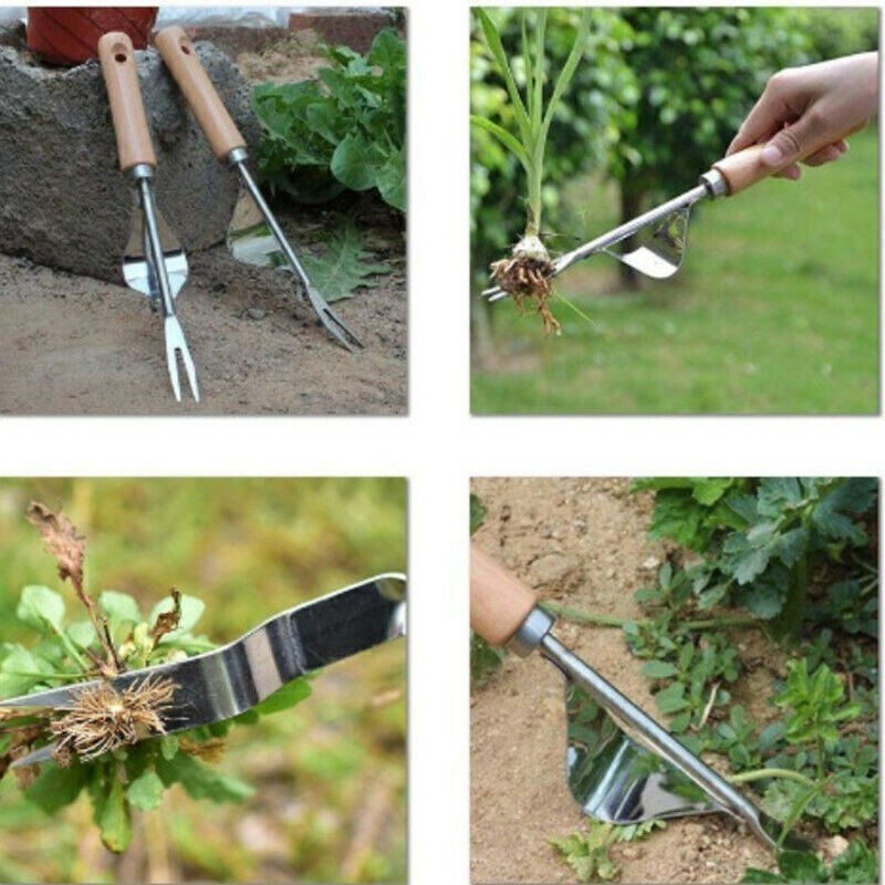 Heavy Duty Hand Weeder Weeding Dandelion Remover Puller Tool Fork Garden Park