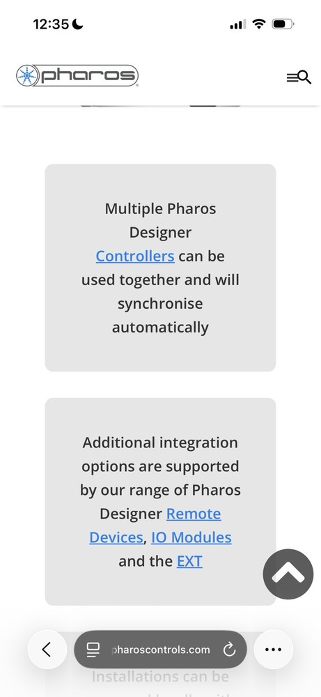 The Pharos TPC (Touch Panel Controller) Lighting Control