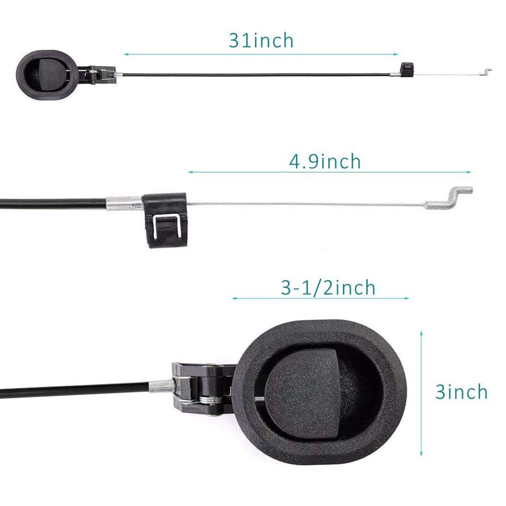 Sofa Chair Recliner Release Pull Handle 3" by 3.5" Replacement Parts with Cable