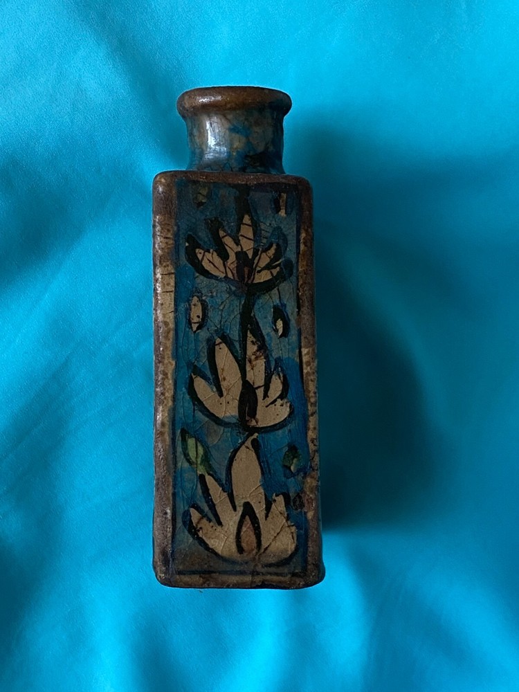 Antique Handcrafted Persian Pottery Bottle