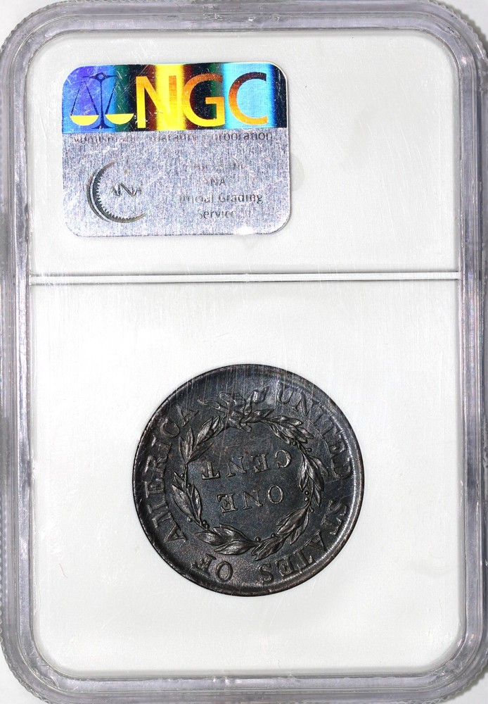 1818 1c N-10 Matron Head Large Cent NGC MS 64 BN