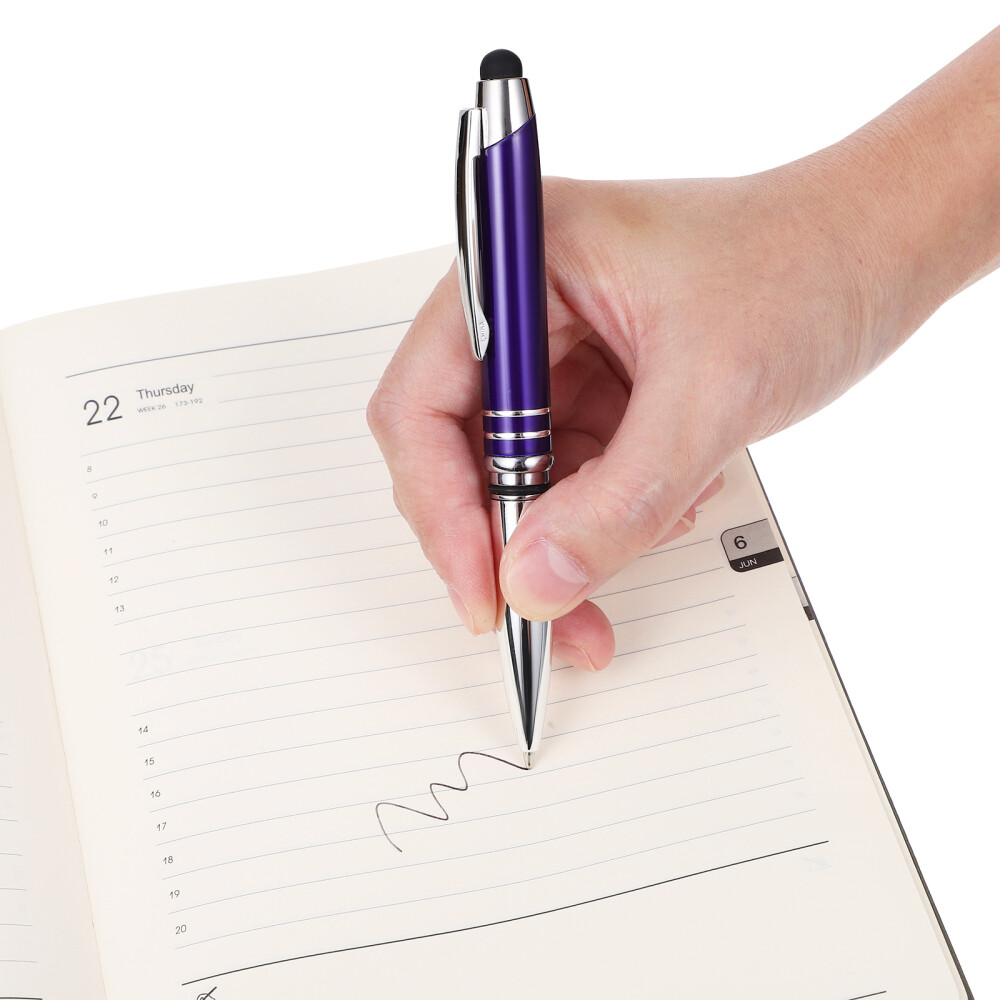 2pcs Lighted Ballpoint Pens Flashlight Writing Light Capacitive Stylus Pen