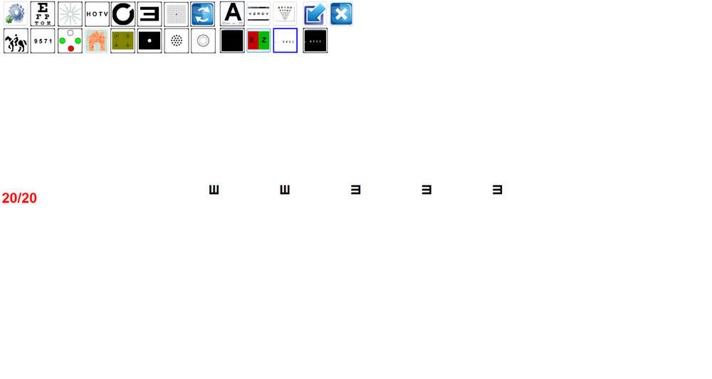 OptivisionChart Snellen Optotypes Ishihara Visual Acuity Software