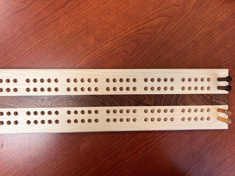 Jumbo Size Cribbage Board-Hand Crafted.