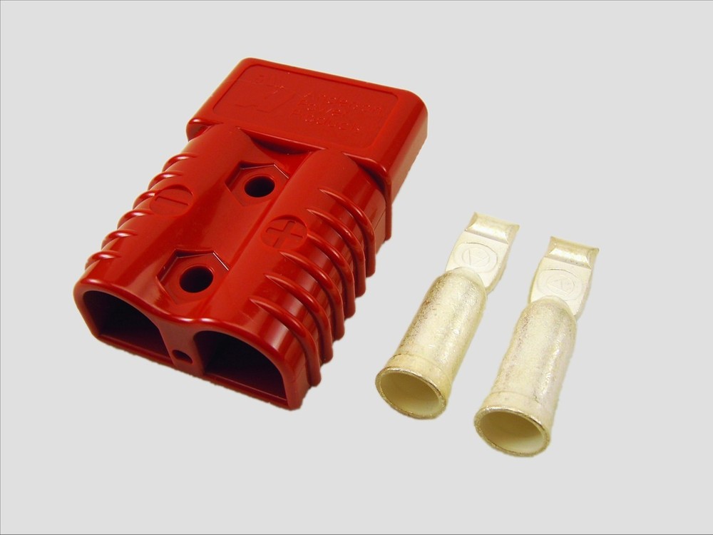 Anderson SB175 Connector Kit RED 1/0 AWG, 1 HOUSING and 2 CONTACTS 1/0 gauge