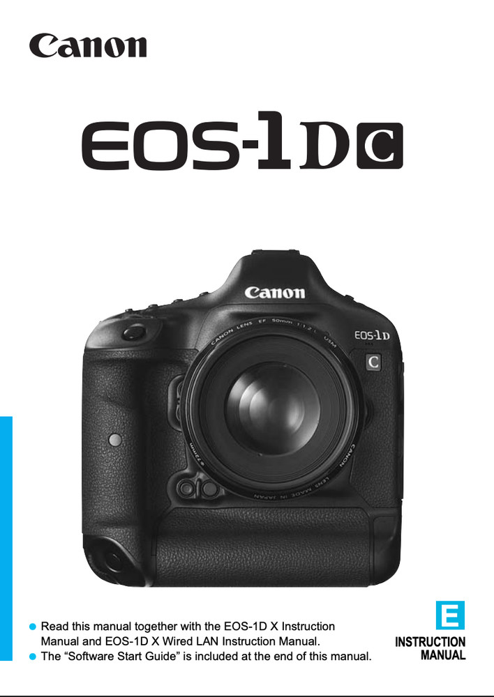 Canon EOS 1D C Camera User Owner Instruction Manual