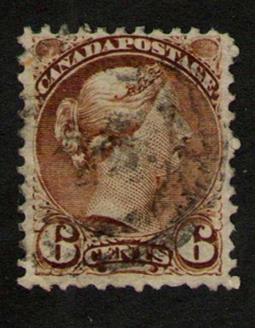 Canada #39  Six Cent  Yellow Brown  Average Used