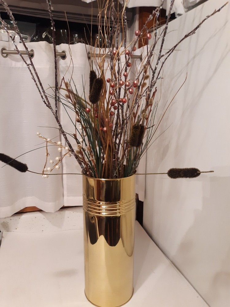 BRISTOL Solid BRASS Lacquered POLISHED FINISH Decorative Cylindrical CONTAINER