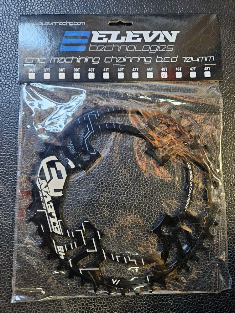 ELEVN FLOW CHAINRING 104MM 45T BLACK