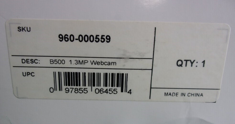 NEW OPEN BOX Logitech B500 1.3MP Webcam