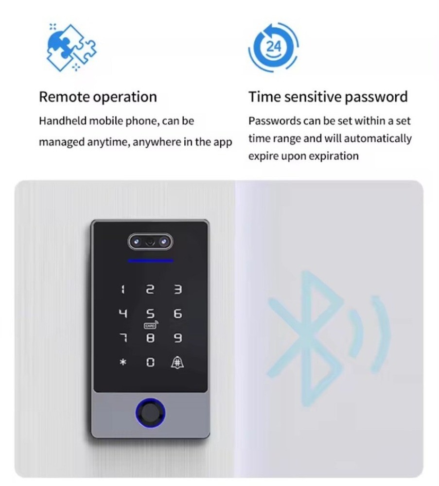 Face Recognition Biometric Door Lock Smart Waterproof Access Control System