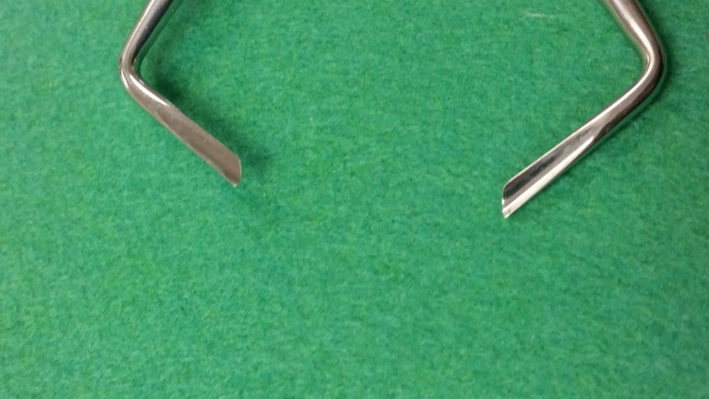 2 DENTAL ROOT TIP ELEVATOR FLAT END TIP W /GOLD HANDLE