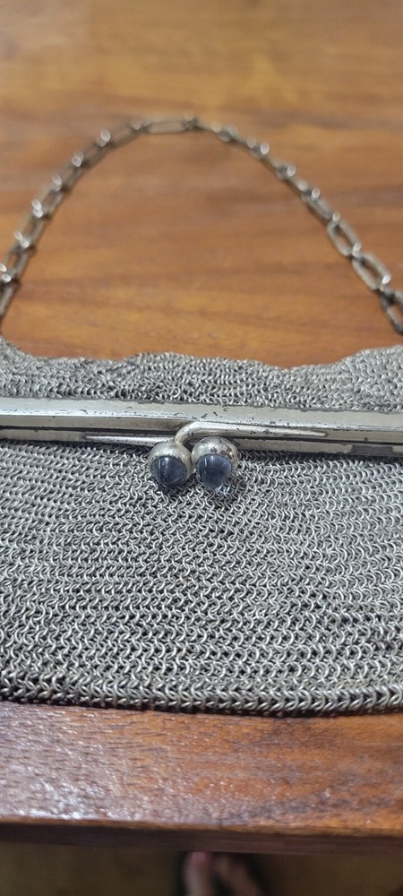 Antique 1920's Silver Mesh Purse