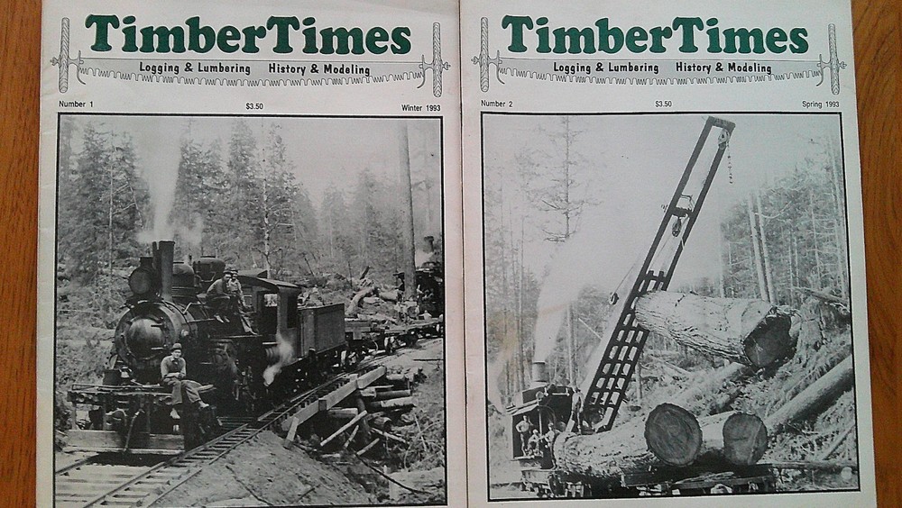 TIMBER TIMES FIRST 8 ISSUES # 1 thru #8 Logging & Lumbering, History, Modeling