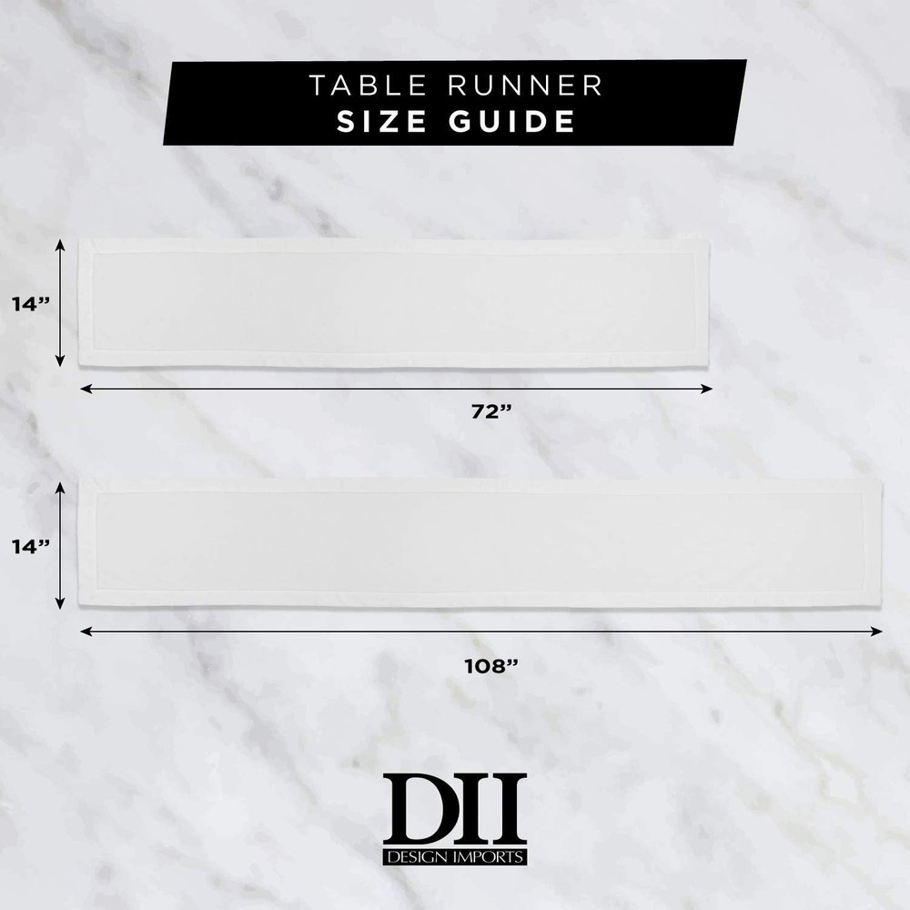 Jute Burlap Collection Kitchen Tabletop, Table Runner, 14x108, Double Border ...