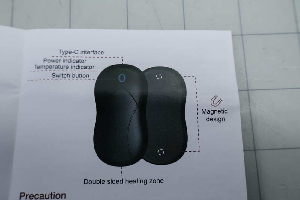 2-pk Magnetic Rechargeable Hand Warmers Type C Interface NEW Packaging Handling