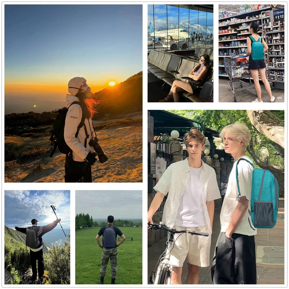 Ultra Lightweight-Packable-Hiking-Backpack Foldable Travel Camping Daypack Ca...