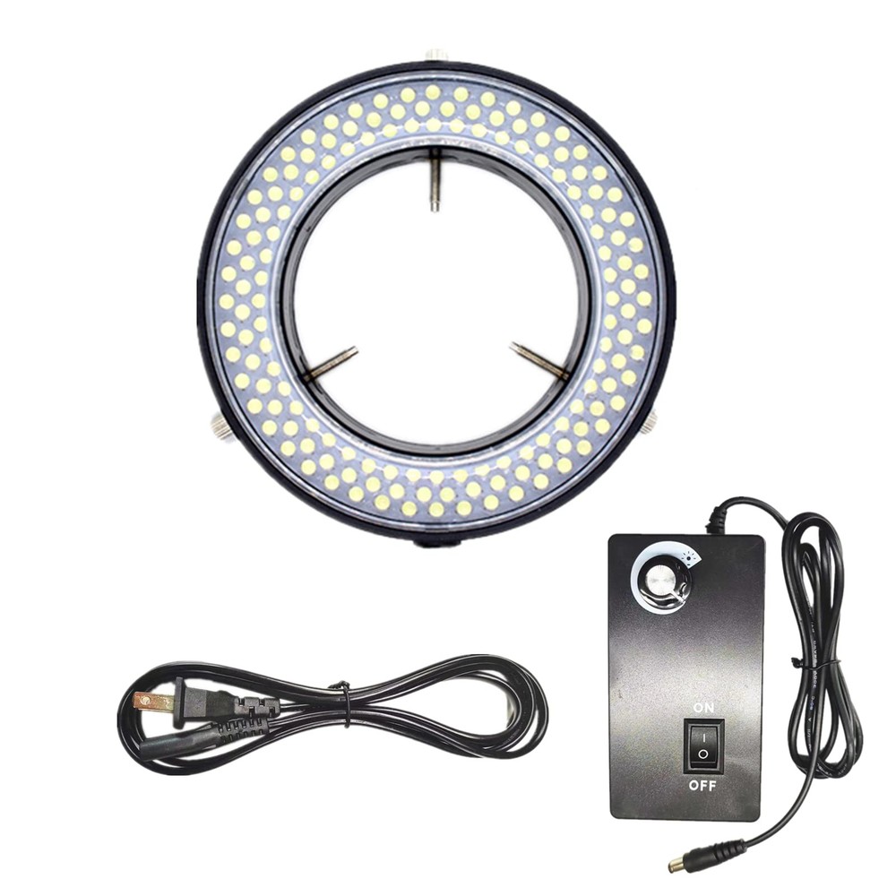 Microscope 144 Led Ring Light Adjustable Illuminator,Microscope Black