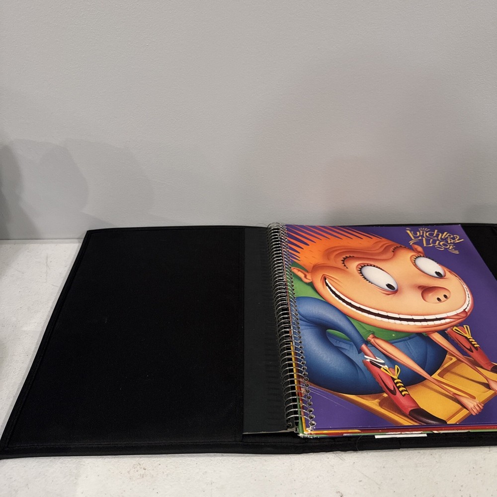 Vintage 1995 Nike Mead School Folder Trapper Keeper Black With Folder Insert
