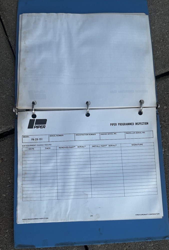 Piper Warrior Programmed Inspection 761-540 Original