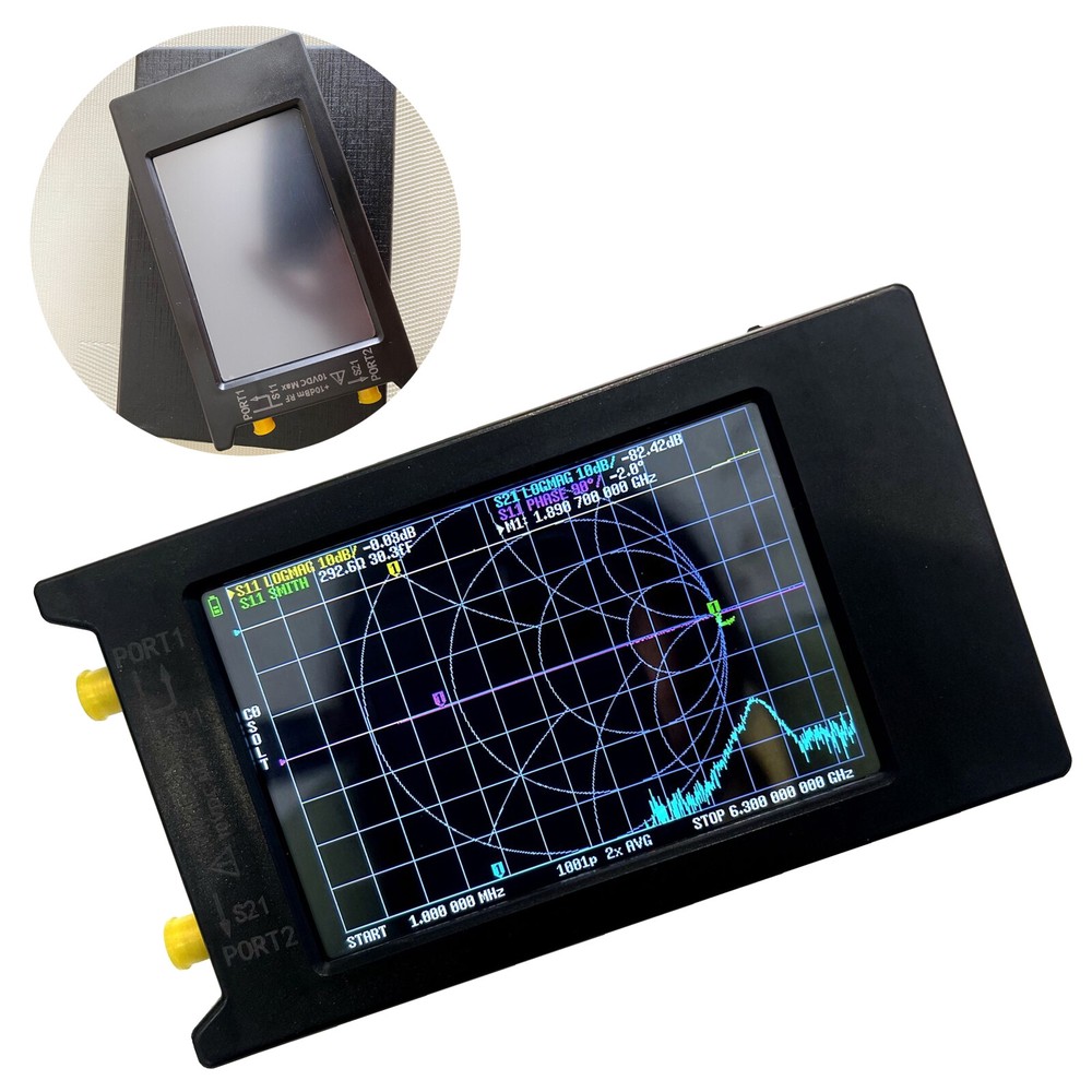 LiteVNA-64 VNA 50KHz-6.3GHz Analyzer Vector Network Analyzer Antenna Analyzer 4"