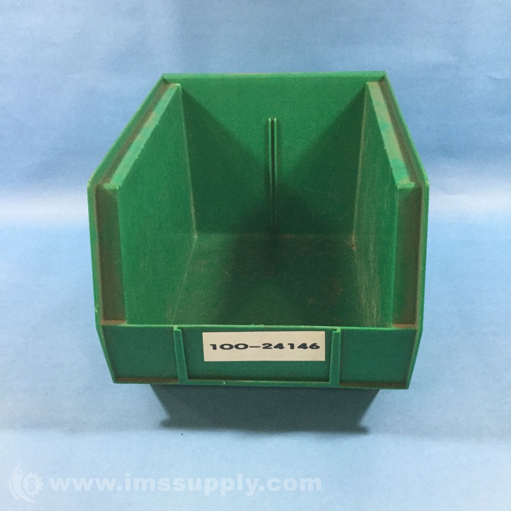 Integrated Plastics 108-7 Green Plastic Stacking Storage Bin USIP