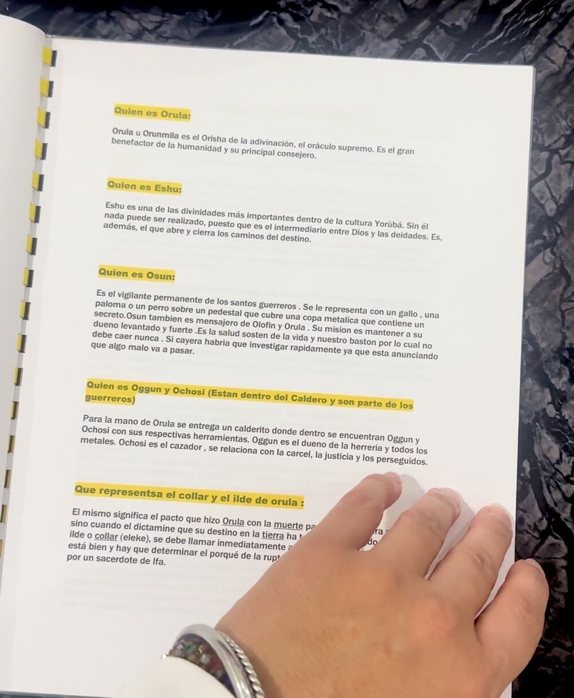 Libreta De Ita Para Mano De Orula