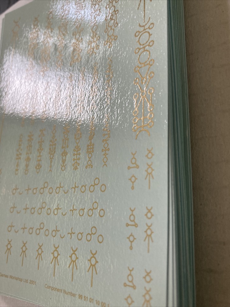 Necron Transfer Decal Sheet ~2001 Warhammer 40k ~ Games Workshop