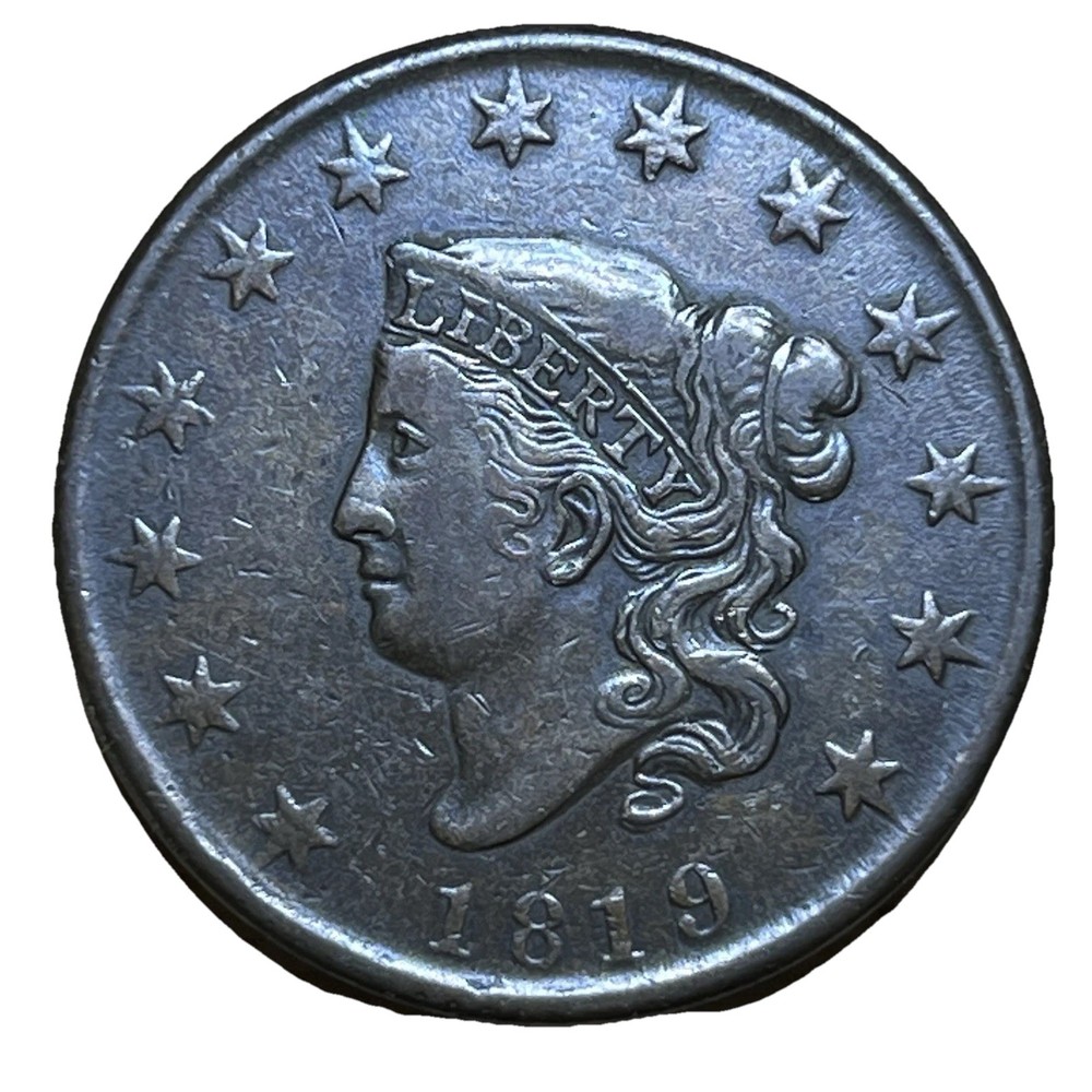 1819 Coronet Head Large Cent XF +