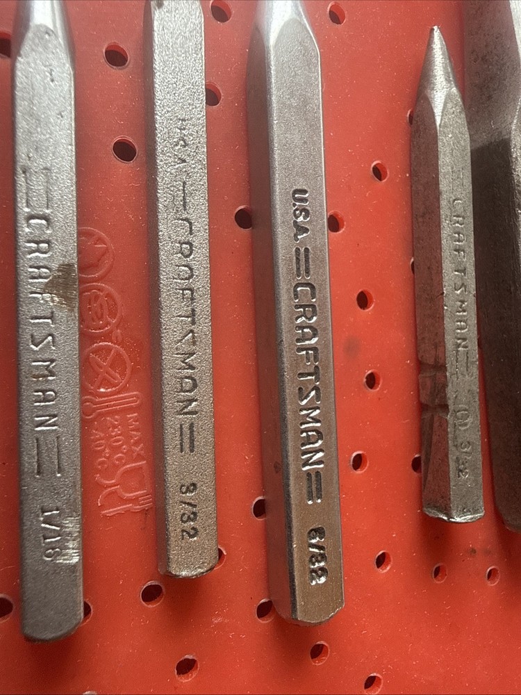 Vintage Craftsman Chisel & Punch Set, Circle G
