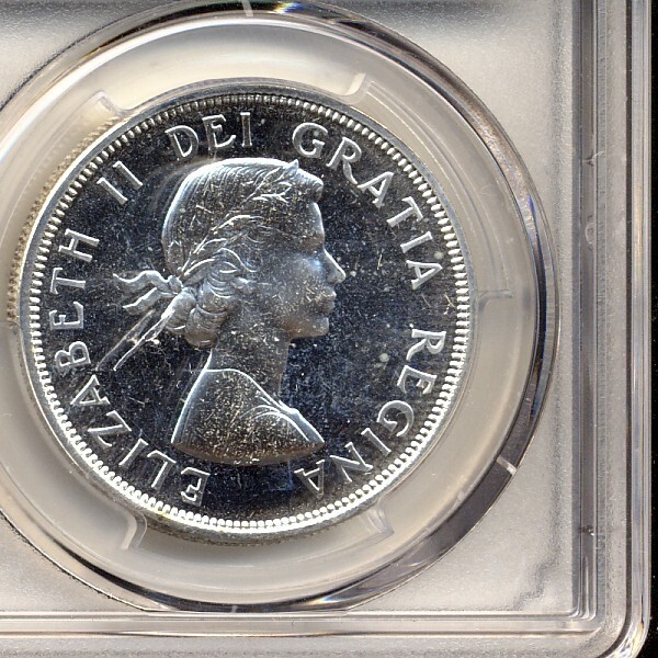 1964 PCGS PL66 CANADA CONFEDERATION NO DOT SILVER DOLLAR