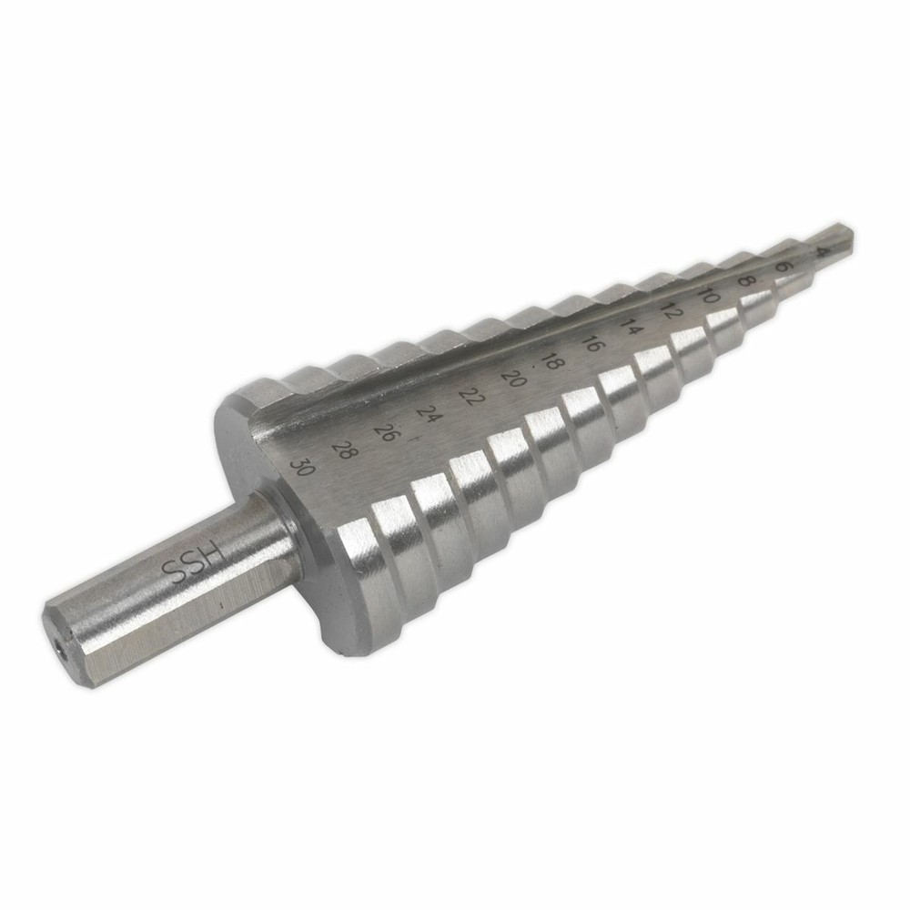 Sealey AK4732 HSS M2 Step Drill Bit 4-30mm Double Flute