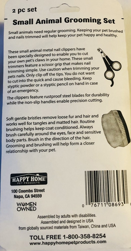 Small Animal Grooming Set 2 Piece