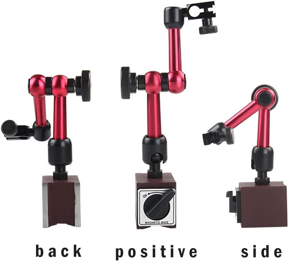 Red Adjustable Magnetic Base Holder for Digital Dial Indicator