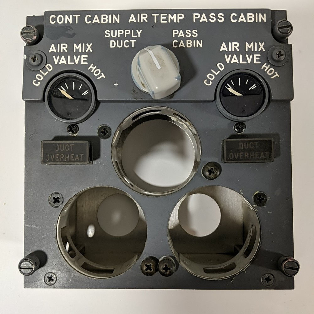 Boeing 737 Cabin Temp Cockpit Control Panel Aviation Aircraft Simulator