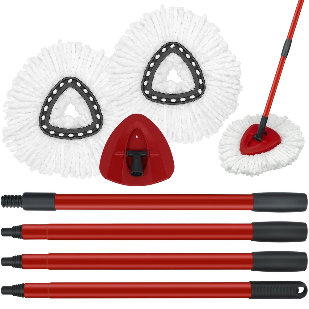 Mop Replace Heads Mop Handle and Mop Base Replacement for O Cedar EasyWring 1...