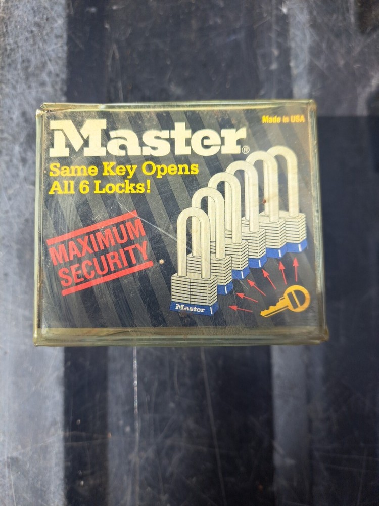6-PACK Master Lock No 3 Commercial Maximum Security Locks Keyed Alike #3013
