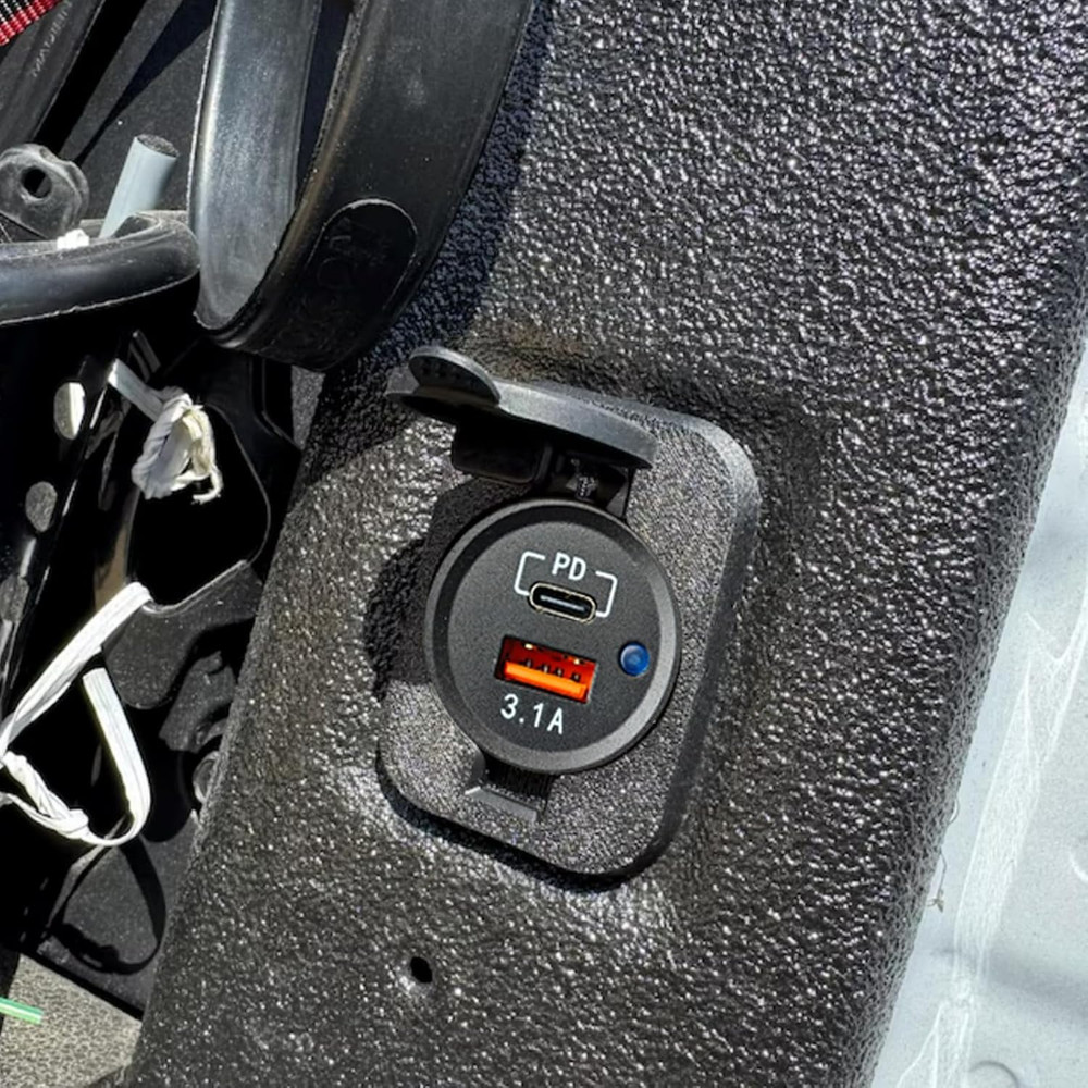 12V Bed Outlet for Ford Maverick Flexbed (2022+), Cigarette Socket Kit or USB Ch