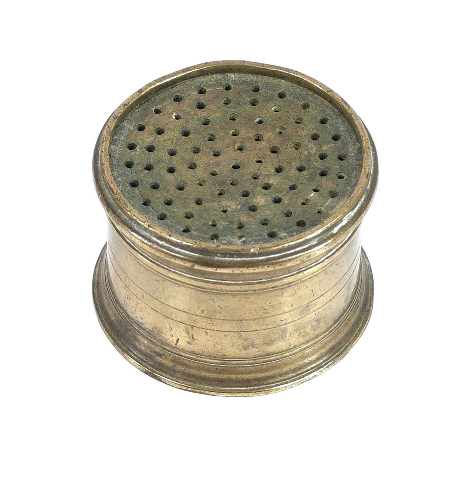 Antique Bronze Brass Pounce Pot