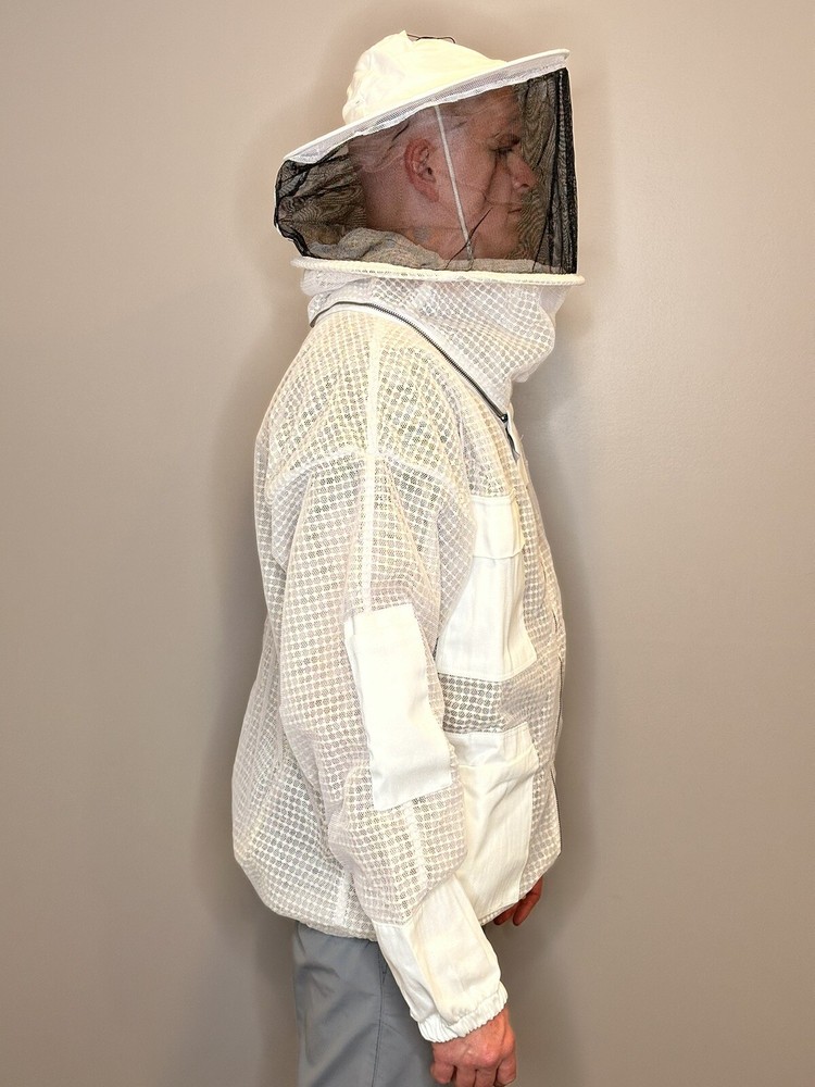 Beekeeper Ultra Ventilated 3 layer mesh Beekeeping Jacket With Hat Veil / 3XL